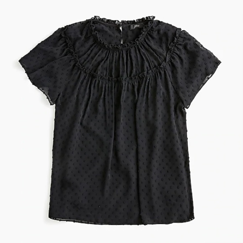 J Crew Factory Swiss Dot Blouse NWT